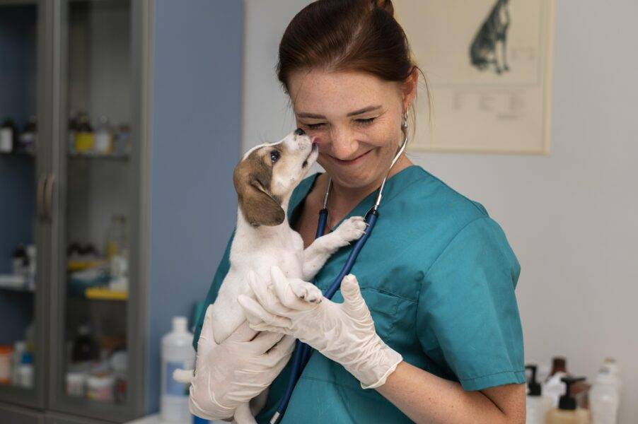 Como o marketing de conteúdo pode transformar a presença digital de clínicas veterinárias 1 close up veterinarian taking care dog 658573 902 600 0 0